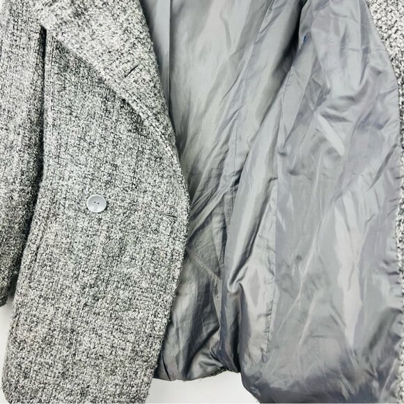 Vertigo Paris Grey Tweed Hooded Wool Blend Pea Coat Women Size S - Picture 11 of 15